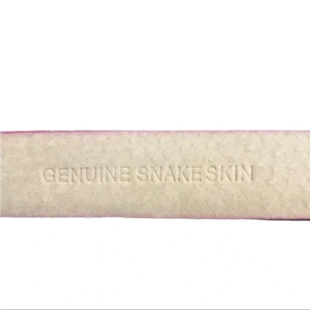 Genuine Snakeskin Women’s Belt Size M Pink